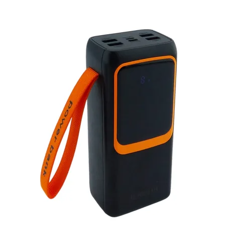 Bateria De Emergencia Con 4 Puertos USB, Type-C, Lightning Y Cables Integrados De 30000  Mah Con Linterna - imagen 1