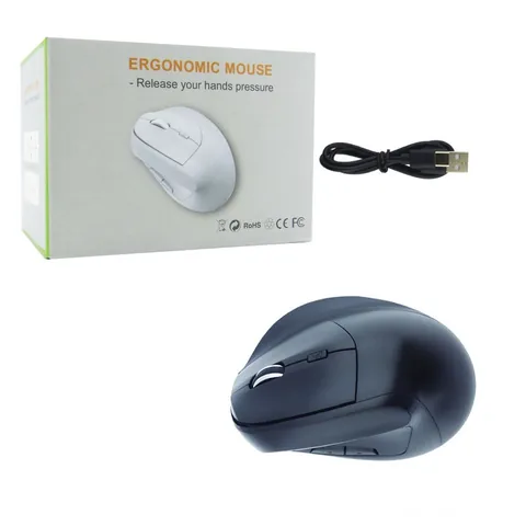Mouse Inalambrico Vertical Marca YELANDAR Modelo D7 Bluetooth Recargable 2.4 Ghz De 6 Botones Y Variedad De Colores. - imagen 1
