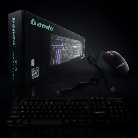 Teclado+ Mouse USB, Retro Iluminado, Luz RGB, Modelo KM99. En Caja. - imagen 2