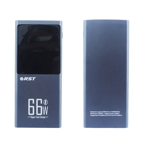 Bateria De Emergencia Marca RST Modelo ALUMINIUM Con Dos Puertos USB Y Un Puerto PD Fast Charge De 30.000 Mah En Dos Colores - imagen 3