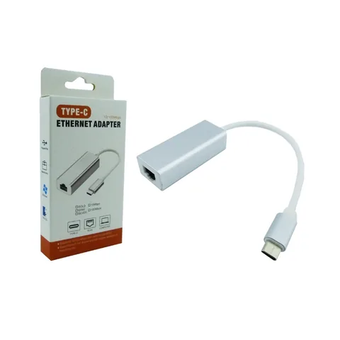 Adaptador Cable Tipo C A LAN RJ45. En Aluminio. - imagen 1