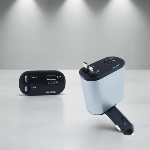 Cargador 120 W Fast Charge USB-PD Y 2 Cables Retractil Tipe-C/Iphone - imagen 2